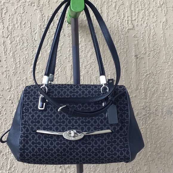 Coach Handbags - Coach Navy and Black Shoulder Bag